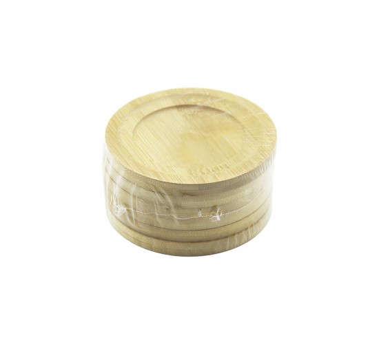 İBİCO İ22-215 ( YUVARLAK= ÇAP: 9.7CM ) ( 6PCS ) BAMBU & AHŞAP ( ÇAY TABAK )*48