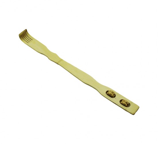 İBİCO İ13-069 ( AHŞAP ) SIRT KAŞIMA & KAŞIYICI ( 2İN1 KULLANIM= ÇİFT TEKERLİ  & EL TİPİ BAŞLIK ) ( 45CM ) *10X30