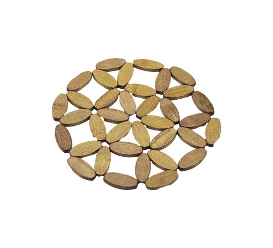 İBİCO İ22-267 ( YUVARLAK ) ( ÇİÇEK MODEL ) ( BONCUK ) ( AHŞAP ) NİHALE ( ÇAP: 20.5CM )*12X30