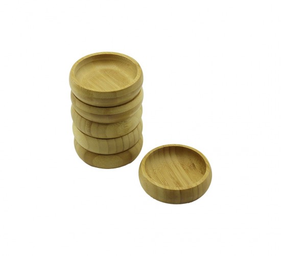 İBİCO İ22-217 ( ÇAP: 8.8CM & YUVARLAK ) AHŞAP BAMBU ( ÇEREZLİK & LOKUMLUK ) KASE ( DERİNLİK: 1.7CM )*6X30