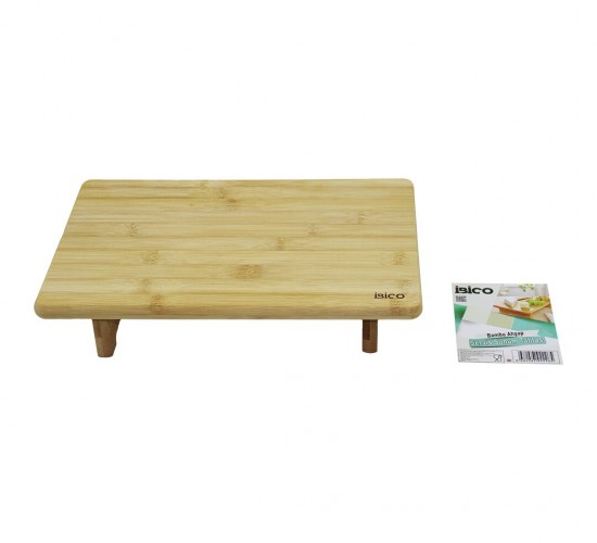 İBİCO İ22-226 ( DİKDÖRTGEN ) ( AYAKLI=5CM ) (MİNİ SOFRA MODEL=32.5X21.5CM ) BAMBU AHŞAP SERViS SUNUM PANOSU*24