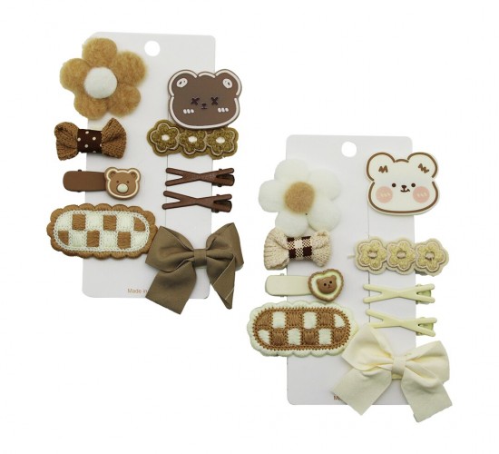 YAKUT-11461 (8-9PCS) TOKA ( MİX) (MANDALLI & ÇITÇIT)(PLASTİK & KUMAŞ & İP ÖRGÜ & PAMUK) (EMOJİ & KALP & FİYONK & ÇİÇEK)*12X50