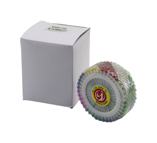 İBİCO İ20-007 ( YUVARLAK DİSK STANDLI ) ( 40PCS ) ( RENKLİ TOPLU )  BAŞÖRTÜ İĞNESİ*36X40