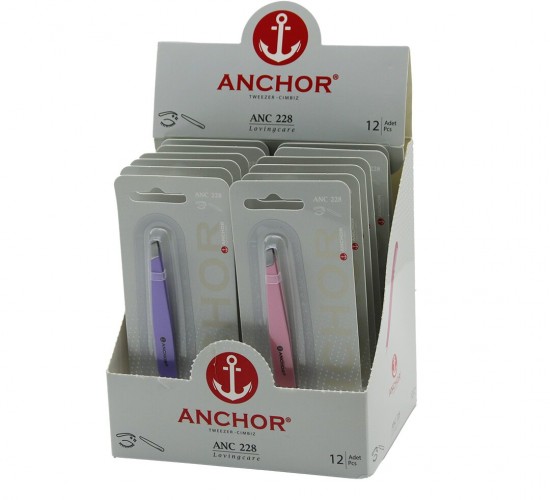 ANCHOR ANC-228 ( RENKLİ METAL ) ( 2İN1 ) CIMBIZ ( MİNİ TARAK UÇLU )*12X40