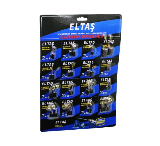 ELTAŞ LRD-28 ( 2PCS  ) (MATKAP & SPİRAL & HİLTİ) EL ALETLERİ ( KÖMÜR ) SETİ (KARBON FIRÇALARINI OTOMATİK AYIRIR)*16X100