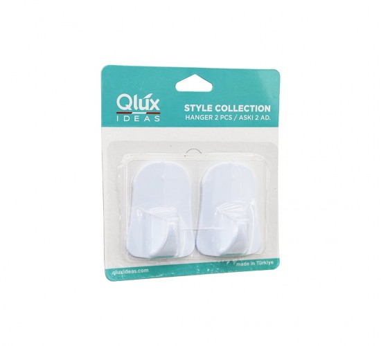 QLUX L-00735 ( 2PCS ) OPAK BEYAZ PLASTİK ASKI*32X2