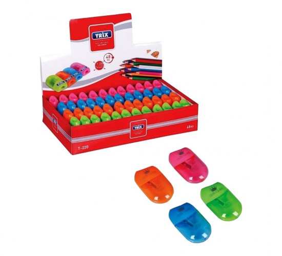 TRİX T-220 ( TEKLİ ) OVAL KAPAKLI RENKLİ KALEMTIRAŞ*48X24