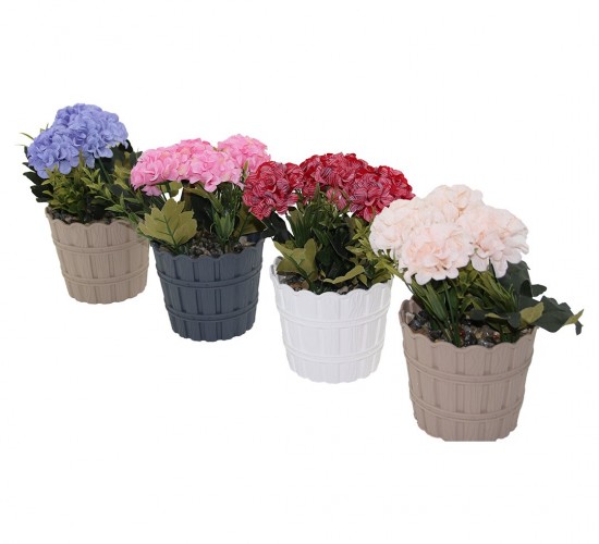 EVİDECOR ( KARANFİL ) YAPAY ÇİÇEK ( PLASTİK SAKSI )*30=K