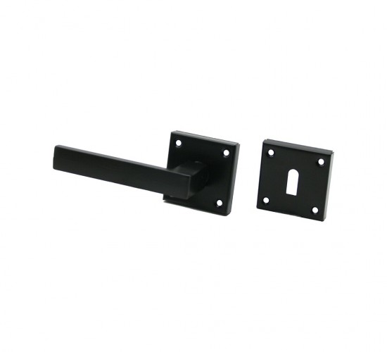 ERİŞ-11 PRATİK LAMA ( ODA ) ( SİYAH ) ROZETLİ KAPI KOLU TAKIM*4X15