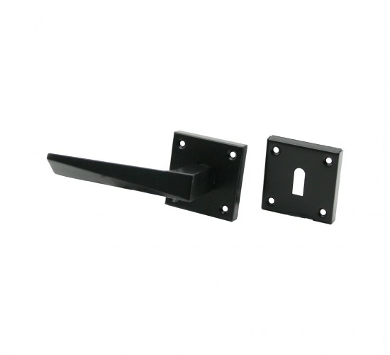 ERİŞ-13 PRATİK PRİZMA ( ODA ) ( SİYAH ) ROZETLİ KAPI KOLU TAKIM*4X15