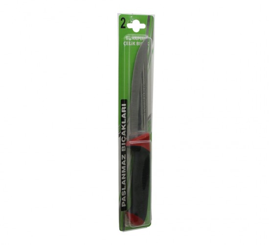 SÜRYÖRBİSA ( NO-2 ) ( KASAP ) ET BIÇAK & KURBAN ( ÇİFT RENKLİ PLASTİK SAPLI )*200