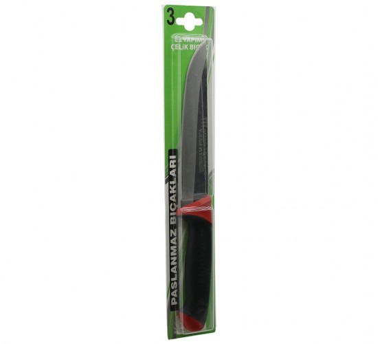 SÜRYÖRBİSA ( NO-3 ) ( KASAP ) ET BIÇAK & KURBAN ( ÇİFT RENKLİ PLASTİK SAPLI )*200