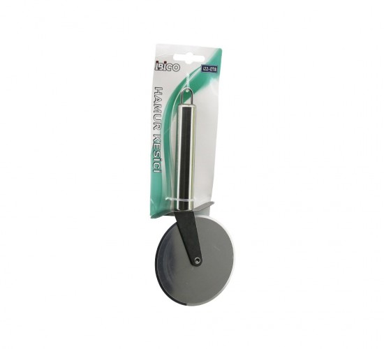 İBİCO İ22-078 ( BÜYÜK ) ( ÇAP: 8.8CM ) ( TEK BAŞLI ) ( KROM SAPLI=10CM ) ( METAL ) PİZZA & HAMUR KESİCİ RULET*12X20