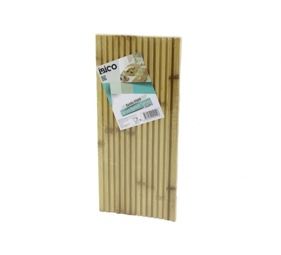 İBİCO İ22-212 ( D.GEN ) ( DÜZ KANALLI ) ( ÇİFT TARAF=DÜZ & KANALLI ) AHŞAP BAMBU SERVİS SUNUM TAHTASI  ( 17 X 39 X 1.5CM )*24