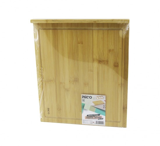 İBİCO İ22-240 ( 38X45CM ) AHŞAP BAMBU KESİM PANOSU & KESME TAHTASI ( TEZGAH ÜSTÜ ) ( KANALLI & KENAR DESTEKLİ )*12