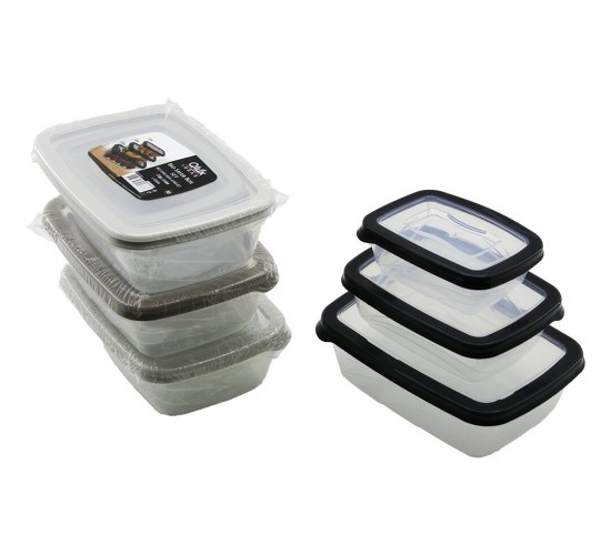QLUX L-00686 BİO EXTRA (3PCS= 300-600-1200ML) SIZDIRMAZ SAKLAMA KABI SET (ŞEFFAF PLS.KAP)*24=K