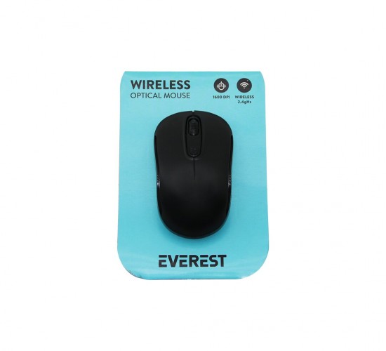 EVEREST SM-804 ( WIRELESS & KABLOSUZ ) USB OPTİCAL MOUSE ( VAKUM AMBALAJ ) ( 1600 DPI ) ( PİLLİ= 1 AA )*80