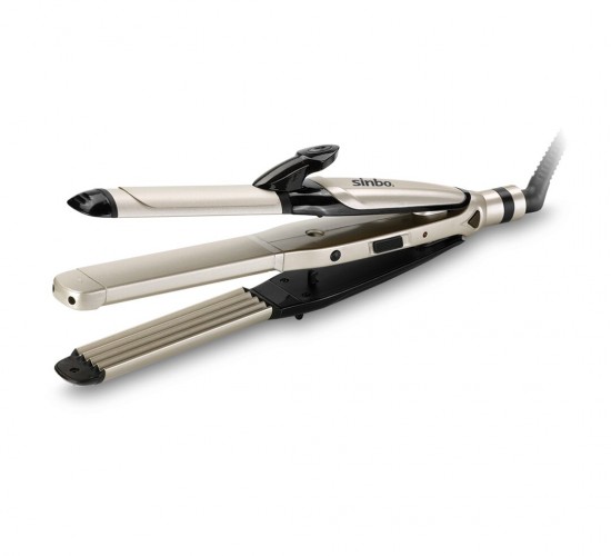 SİNBO SHD-7046 ( 3İN1=DÜZLEŞTİRİCİ-MAŞA-GOFRE ) SAÇ DÜZLEŞTİRİCİ & ŞEKİLLENDİRİCİ MAKİNE ( SERAMİK KAPLAMA )( 360° KABLO )*8