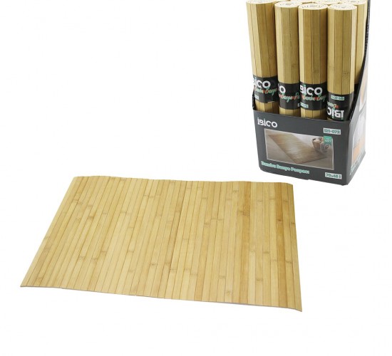İBİCO İ21-072 ( DİKDÖRTGEN & BAMBU ) ( KALIN ÇUBUK ) KAYDIRMAZ BANYO PASPASI ( 70X45CM )*12X4