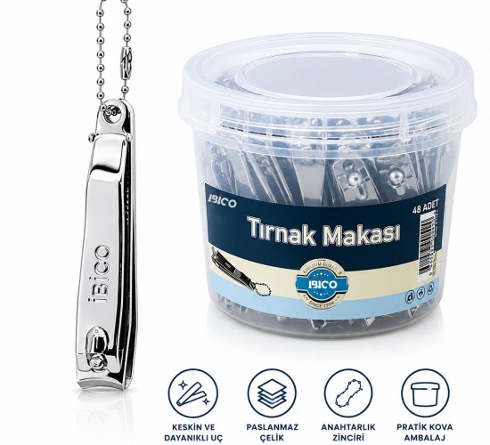 İBİCO İ15-008 ( KOVALI ) ( BÜYÜK & GRİ ) TIRNAK MAKASI*48X16