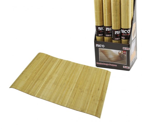 İBİCO İ21-073 ( DİKDÖRTGEN & BAMBU ) ( İNCE ÇUBUK ) KAYDIRMAZ BANYO PASPASI ( 70X45CM )*12X4