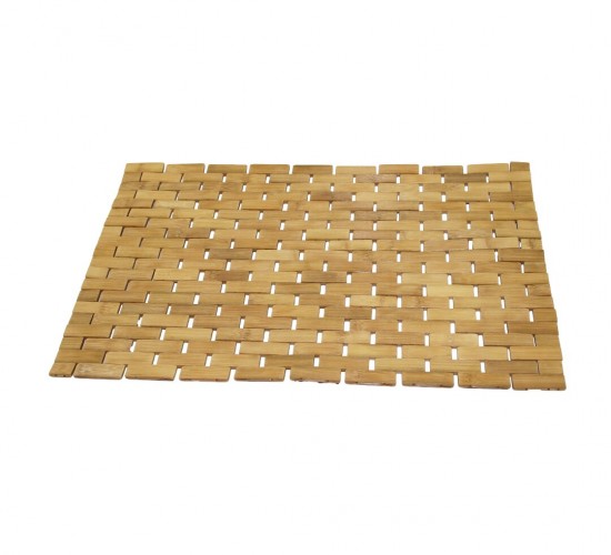 İBİCO İ21-074 ( DİKDÖRTGEN ) ( BAMBU AHŞAP ) ( LÜX ) KAYDIRMAZ BANYO PASPASI ( 42X62CM )*24