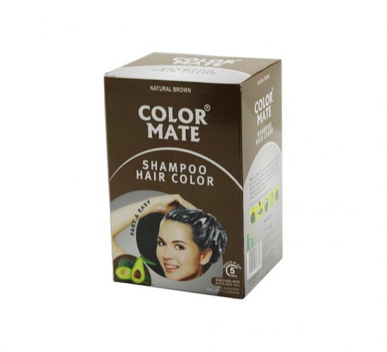 COLOR MATE ( 10PCS ) ( KAHVERENGİ ) SAÇ BOYAMA ŞAMPUANI*1X60