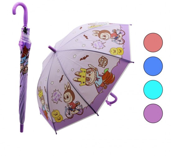 SKYBELT SKY-68 ( LABULABU & DÜDÜKLÜ ) ( 8 TELLİ ) KIZ-ERKEK ÇOCUK ŞEMSİYE*100