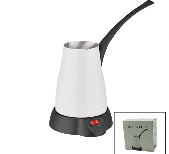 SİNBO SCM-2960 ( KREM RENK ) ELEKTİRKLİ CEZVE ( TÜRK KAHVE MAKİNESİ ) ( 5 FİNCAN & 400ML HAZNE ) ( PASLANMAZ ÇELİK ) ( 360° DÖNEBİLME )*8