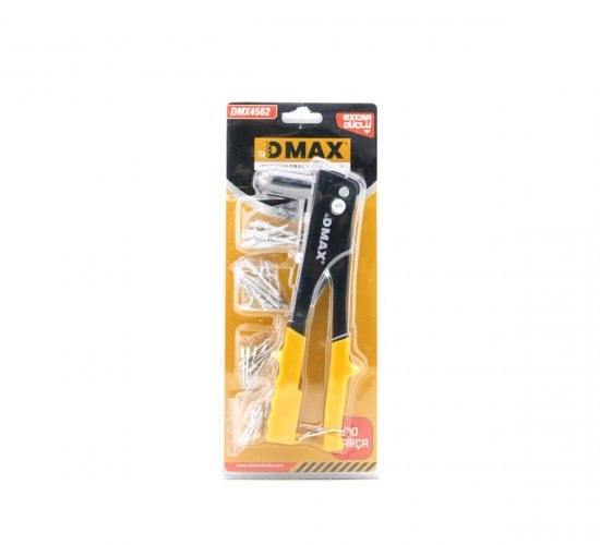 DMAX DMX-4562 PERÇİN TABANCA MAKİNE ( SETİ ) = 4 BOY UÇ = 2.4- 3.2 - 4 - 4.8)  + ( 4 BOY KALINLIK X 10PCS=40PCS İĞNE )*48