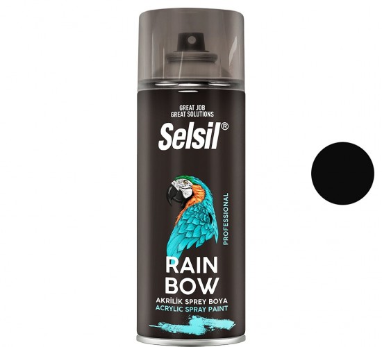 SELSİL TAB-428 ( SİYAH MAT ) SPREY BOYA ( 400ML )*12X1
