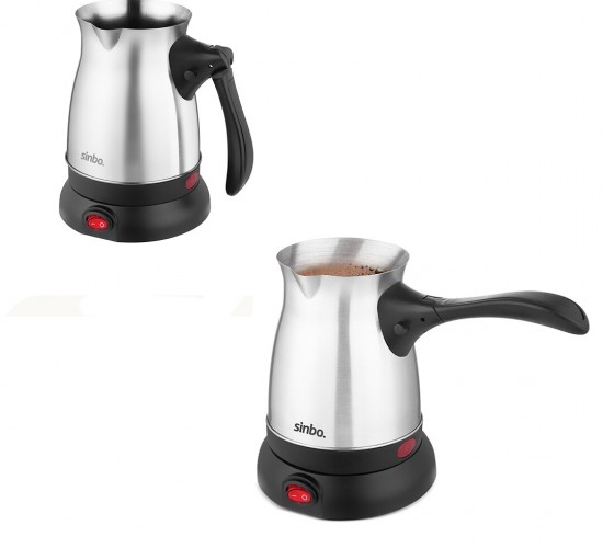 SİNBO SCM-2992 (ÇELİK) ELEKTRİKLİ CEZVE (TÜRK KAHVE MAKİNESİ & 6FİNCAN=500ML) (360° KABLOSUZ KULLANIM) (600W)*8