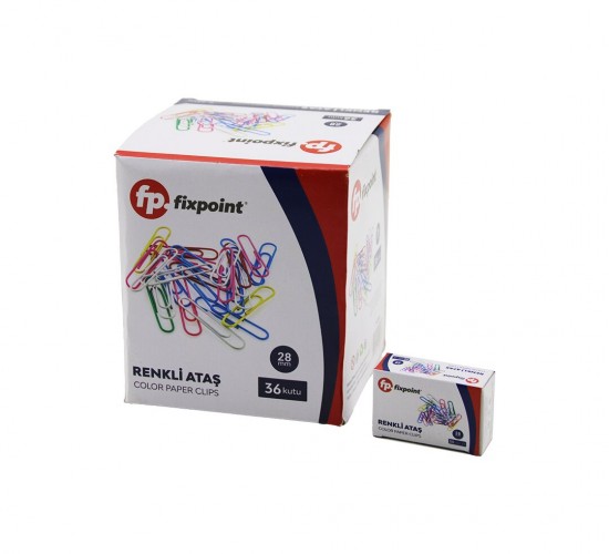 FİXPOİNT ( 50PCS ) P-2350 RENKLİ ATAŞ 28MMM*36X20