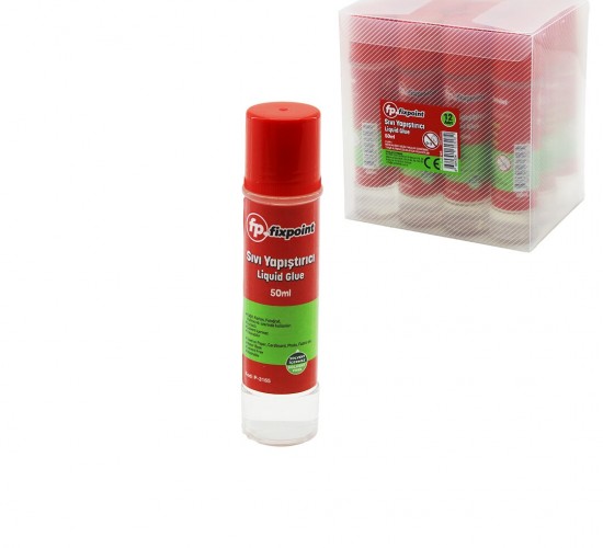 FİXPOİNT P-3165 SIVI YAPIŞTIRICI 50ML ( SOLVENT İÇERMEZ ) ( GÜVENLİ & TEMİZ & YIKANABİLİR )*12X24