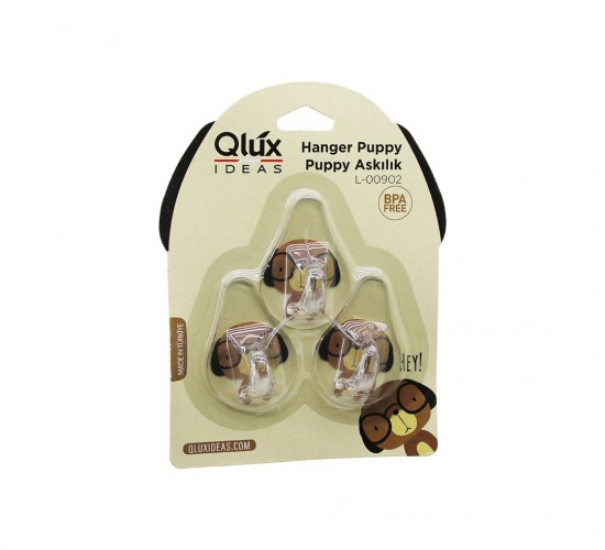QLUX L-00902 ( 3PCS ) PUPPY ASKI ( ŞEFFAF ASKI ) ( YAPIŞKANLI MONTAJ )*20X2