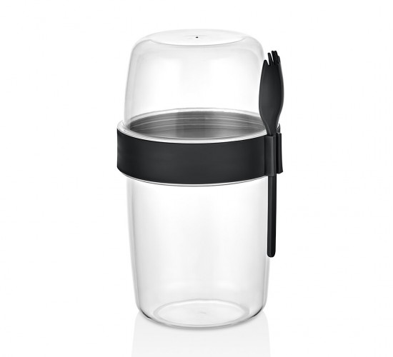 QLUX L-00977 BOMONTİ YOĞURT KABI ( 2 BÖLMELİ = 300+600ML )*24=K