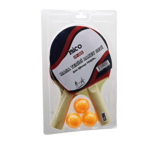 İBİCO İ19-005 ( MASA TENİSİ ) ( PİNPON ) ( RAKET ) SETİ ( 2PCS RAKET - 3PCS TOP )*80