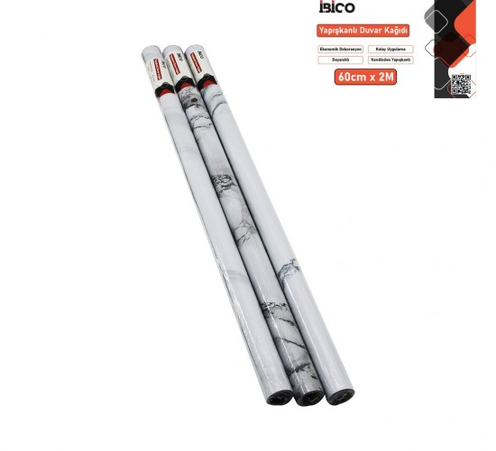 İBİCO İ13-075 ( 2MT X 60CM )( BEYAZ MERMER DESENLİ )( TEZGAH ÜSTÜ ) FOLYO STİCKER & DUVAR KAĞIT ( KENDİNDEN YAPIŞKANLI & EKO DEKORASYON & DAYANIKLI )*120
