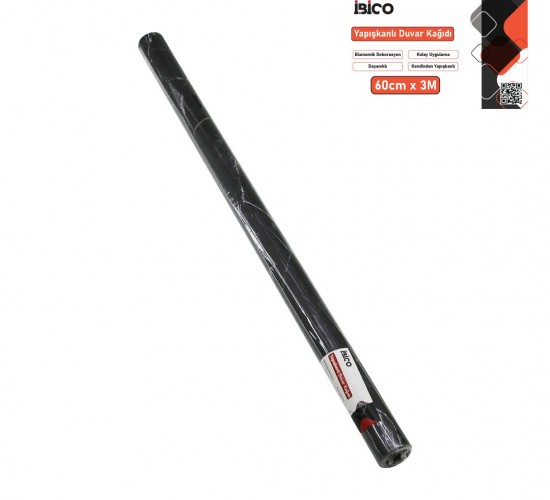 İBİCO İ13-079 ( 3MT X 60CM )( SİYAH MERMER DESENLİ )( TEZGAH ÜSTÜ ) FOLYO STİCKER & DUVAR KAĞIT ( KENDİNDEN YAPIŞKANLI & EKO DEKORASYON & DAYANIKLI )*100