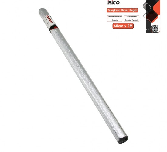 İBİCO İ13-081 ( 2MT X 60CM )( ALÜMİNYUM GÜMÜŞ )( TEZGAH ÜSTÜ ) FOLYO STİCKER & DUVAR KAĞIT ( KENDİNDEN YAPIŞKANLI & EKO DEKORASYON & DAYANIKLI )*120