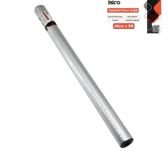 İBİCO İ13-083 ( 5MT X 60CM )( ALÜMİNYUM GÜMÜŞ )( TEZGAH ÜSTÜ ) FOLYO STİCKER & DUVAR KAĞIT ( KENDİNDEN YAPIŞKANLI & EKO DEKORASYON & DAYANIKLI )*60