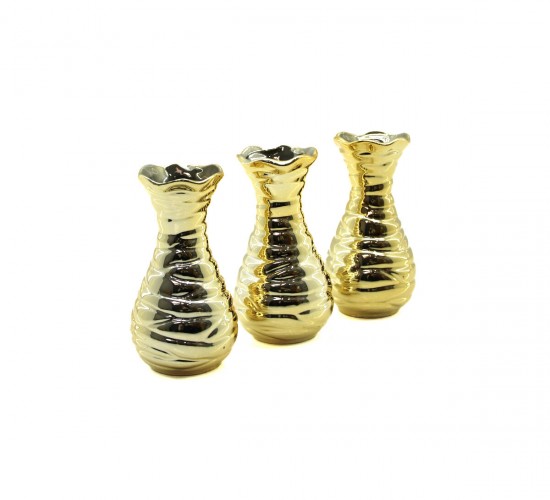 İBİCO İ12-103 ( VAZO & ORTA ) ( GOLD & SERAMİK ) BİBLO & DEKORATİF SÜS EŞYASI*12X12
