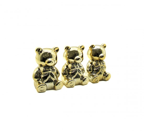 İBİCO İ12-115 ( AYICIK & ORTA ) ( GOLD & SERAMİK ) BİBLO & DEKORATİF SÜS EŞYASI*12X12