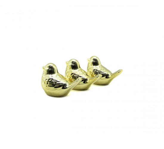 İBİCO İ12-133 ( KUŞ & ORTA ) ( GOLD & SERAMİK ) BİBLO & DEKORATİF SÜS EŞYASI*12X12