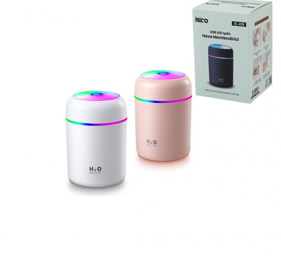 İBİCO İ11-018 ( KLASİK ) ( 300ML ) ( H2O ) ( MİNİ ) ( USB ŞARJ& IŞIKLI ) HAVA NEMLENDİRİCİ & BUHAR MAKİNE & KOKU GİDERİCİ*100