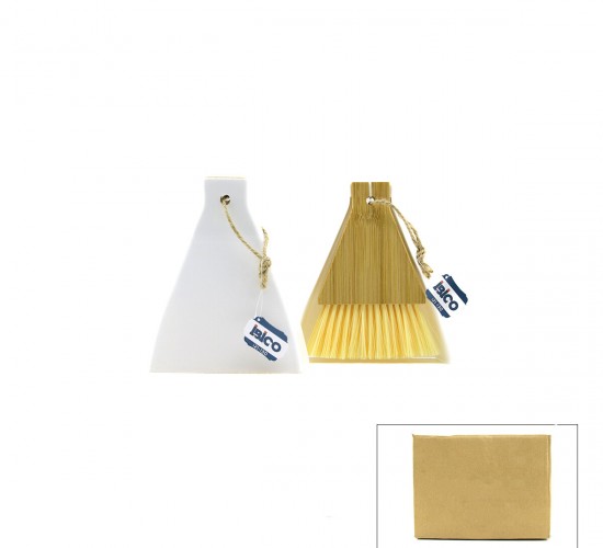 İBİCO İ21-130 ( 2PCS ) ( DAR ) FARAŞLI & TEMİZLİK EL FIRÇA SETİ ( AHŞAP SAPLI & PLASTİK ) ( 16.5CMX14CM )*48X3