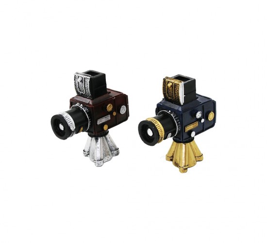 İBİCO İ12-195-B ( KAMERA ) VİNTAGE DEKORATİF BİBLO & RENKLİ ( 13X10.5CM ) ( REÇİNE )*120