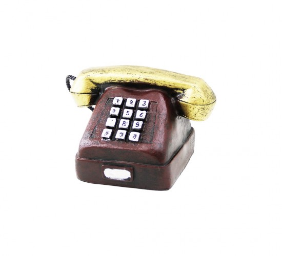 İBİCO İ12-213 ( ANKESÖRLÜ TELEFON ) VİNTAGE DEKORATİF BİBLO ( 9.5X9.5CM ) ( REÇİNE )*120