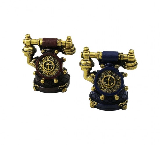 İBİCO İ12-216-B ( ANKESÖR TELEFON ) VİNTAGE DEKORATİF BİBLO & RENKLİ ( 10.5X6.5CM ) ( REÇİNE )*120