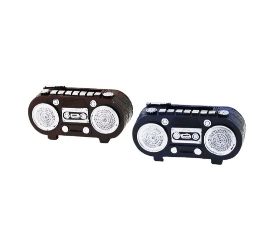 İBİCO İ12-220-B ( RADYO ) VİNTAGE DEKORATİF BİBLO & RENKLİ ( 5.5X11CM ) ( REÇİNE )*120